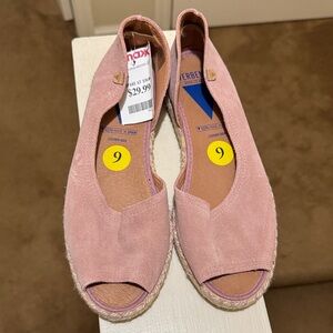 Verbenas Peep-Toe Espadrille Flats